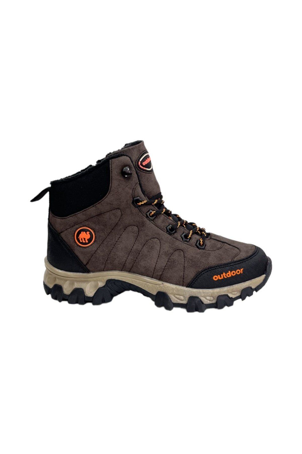 Soğuk Geçirmez Unisex Uzun Outdoor Trekking Bot Ayakkabı Kahverengi