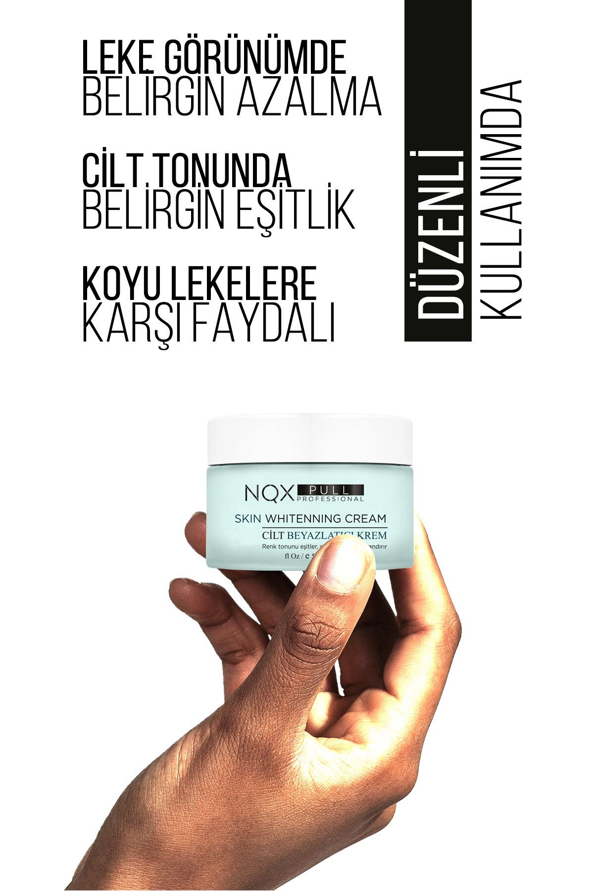 Cilt Beyazlatıcı Aydınlatıcı Glutatyonlu Leke Karşıtı Krem Kolajen, Niacinamide & Kojik Asitli