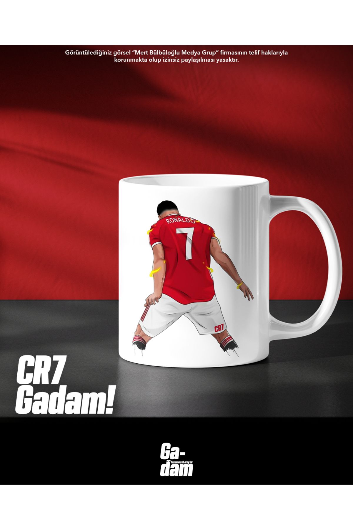 GadamCR7 - Cristiano RonaldoÖzel Baskılı Kupa