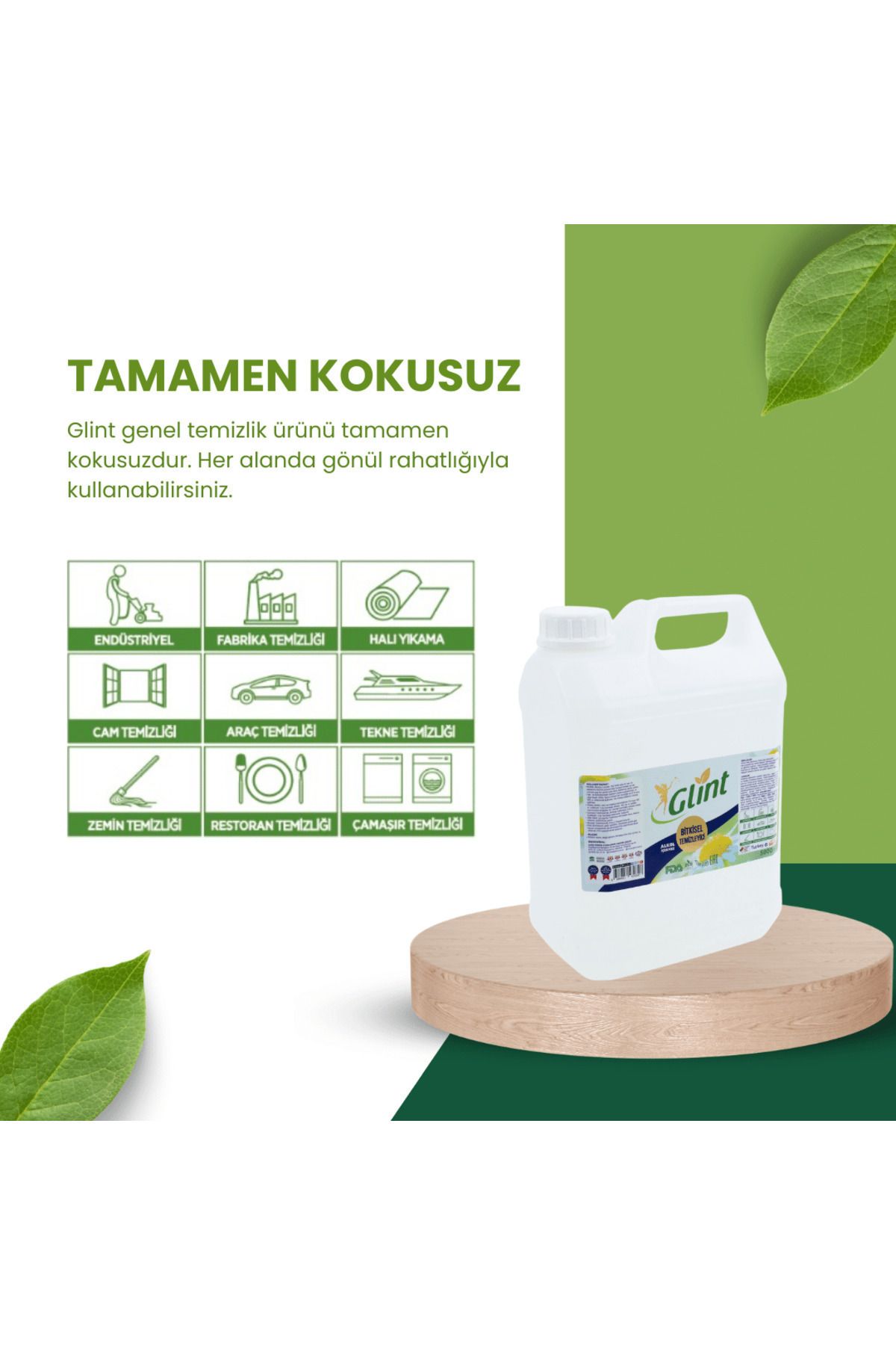 5 Litre %100 Bitkisel Yerli Üretim Çok Amaçlı Genel Temizlik Kimyasalsız Klorsuz Yüzey Temizleyici