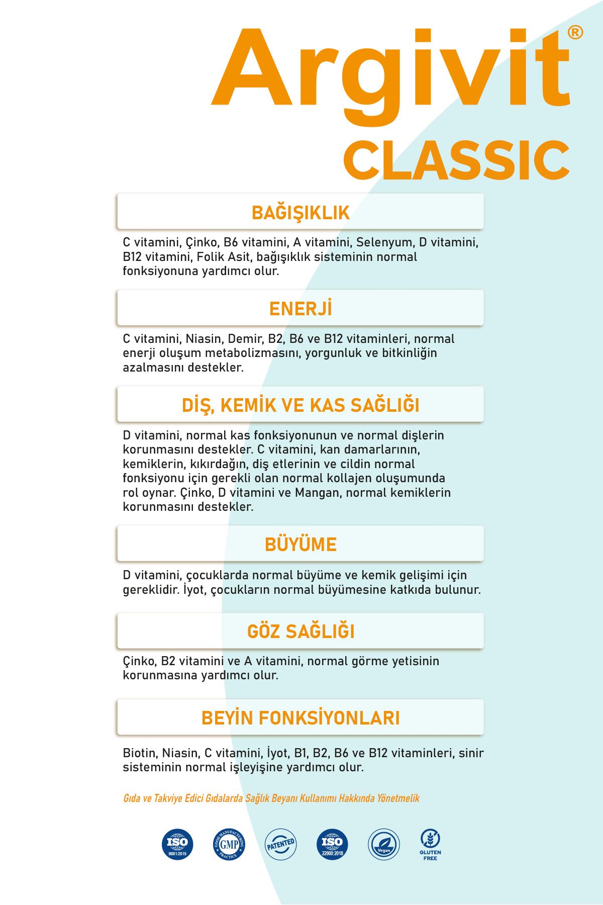 Classic L-arginin, Multivitamin, Multimineral Şurup 150 ml - Doğal Portakal Ve Vanilya Aromalı