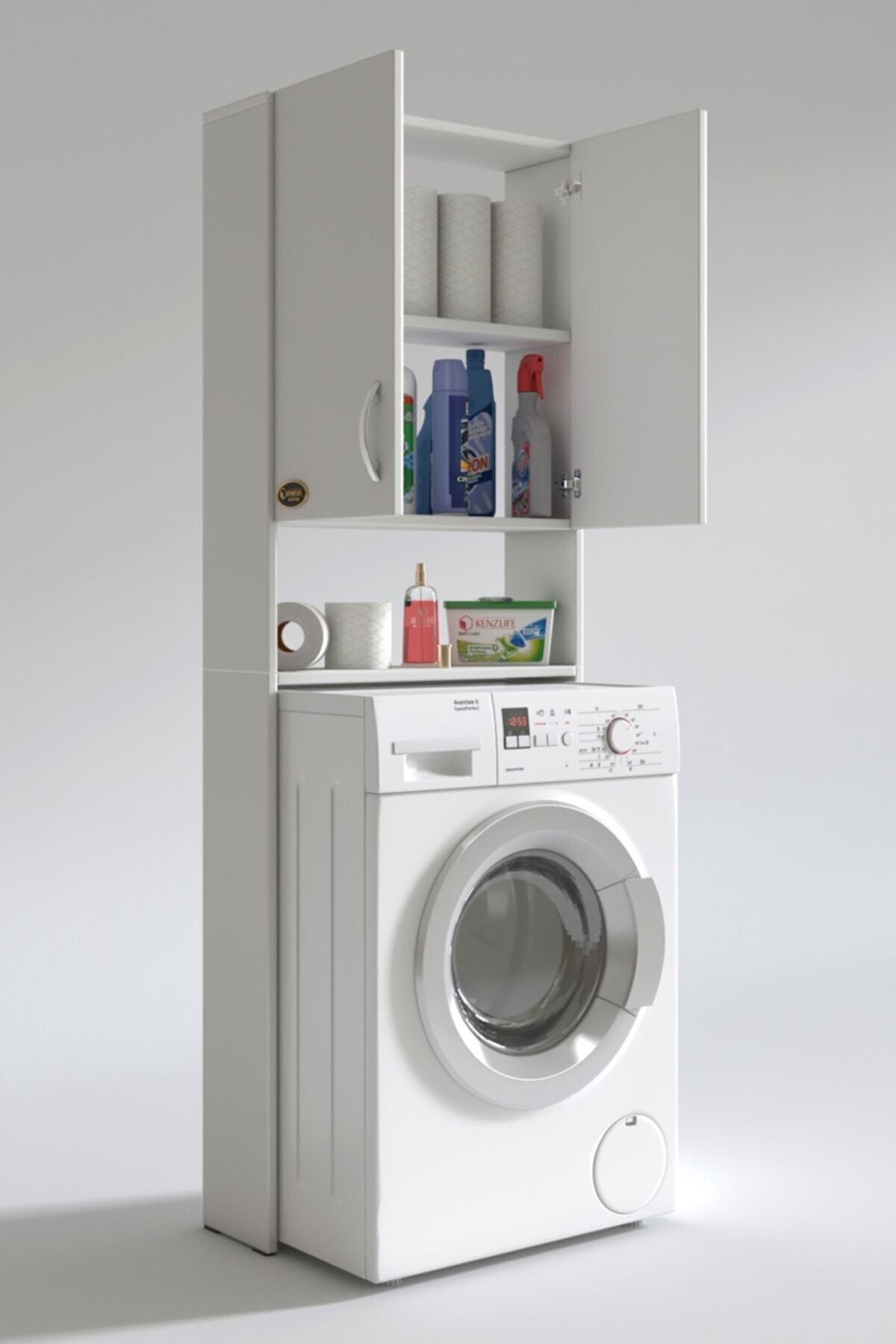 Çamaşır Makinesi Dolabı Veronika Byz 180*066*20 Banyo Ofis