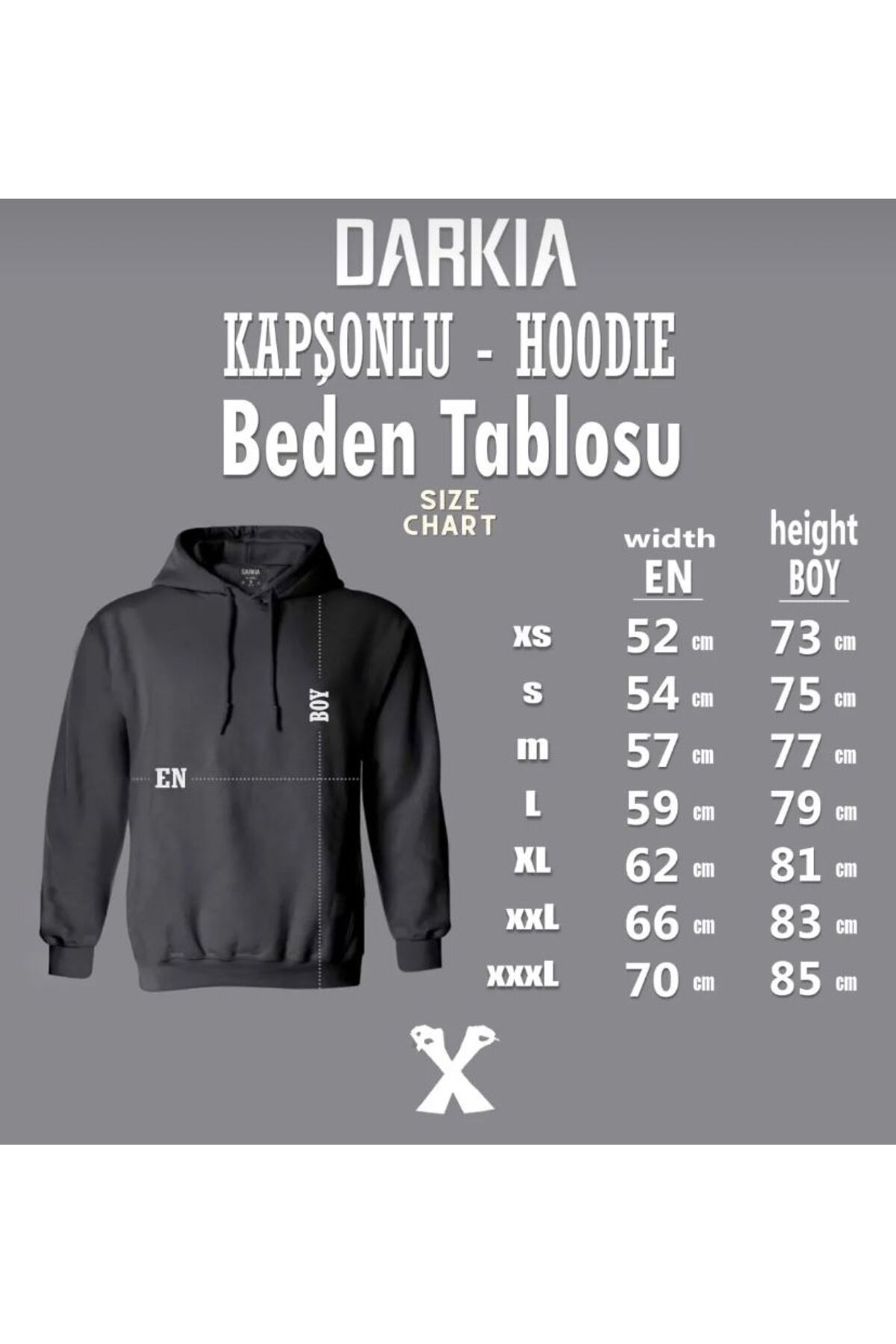 Türk Bozkurt Baskılı Kapşonlu Unisex Siyah Sweatshirt Hoodie