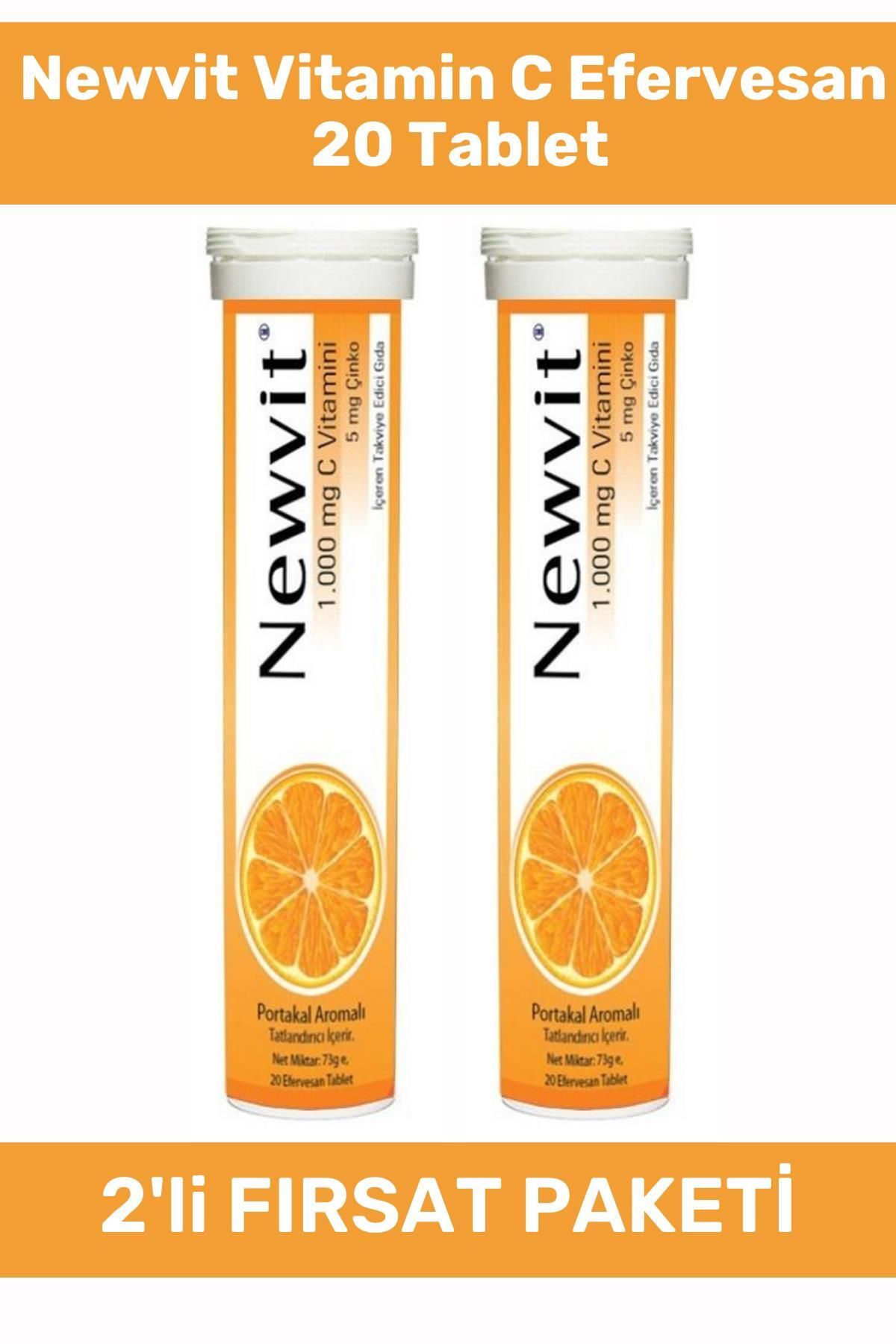 Newvit Vitamin C Efervesan 20Tablet - 2 Adet