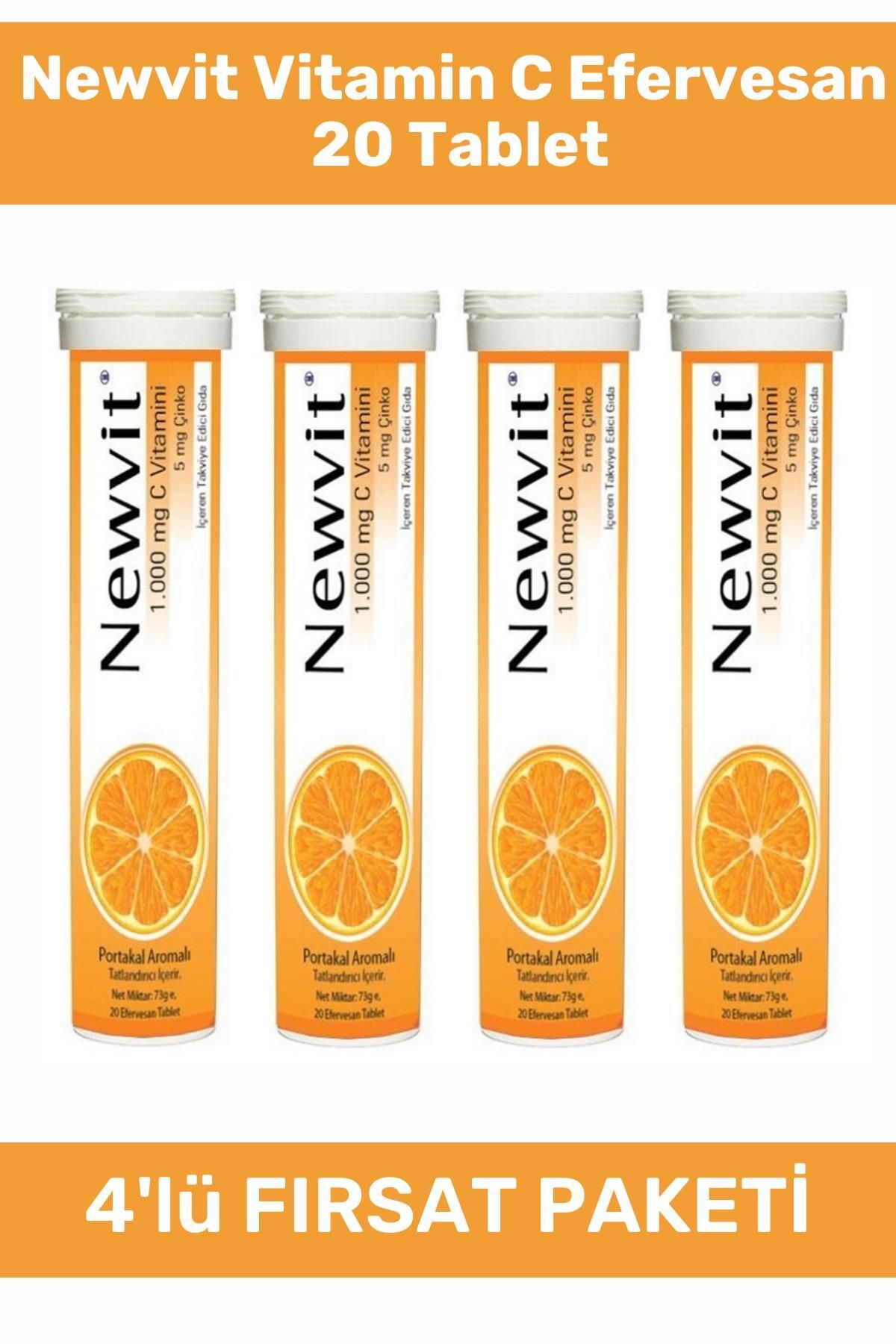 Newvit Vitamin C Efervesan 20Tablet - 4 Adet