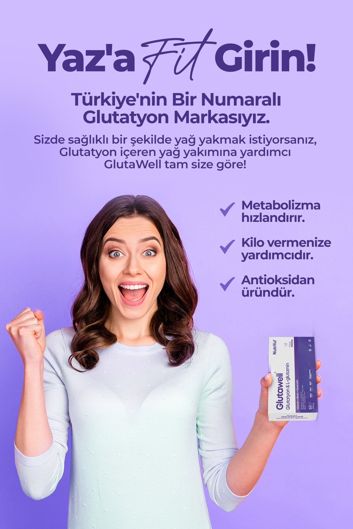 Glutawell Glutatyon Ve L-glutamin Içeren 90 Tablet 3'lü Fırsat