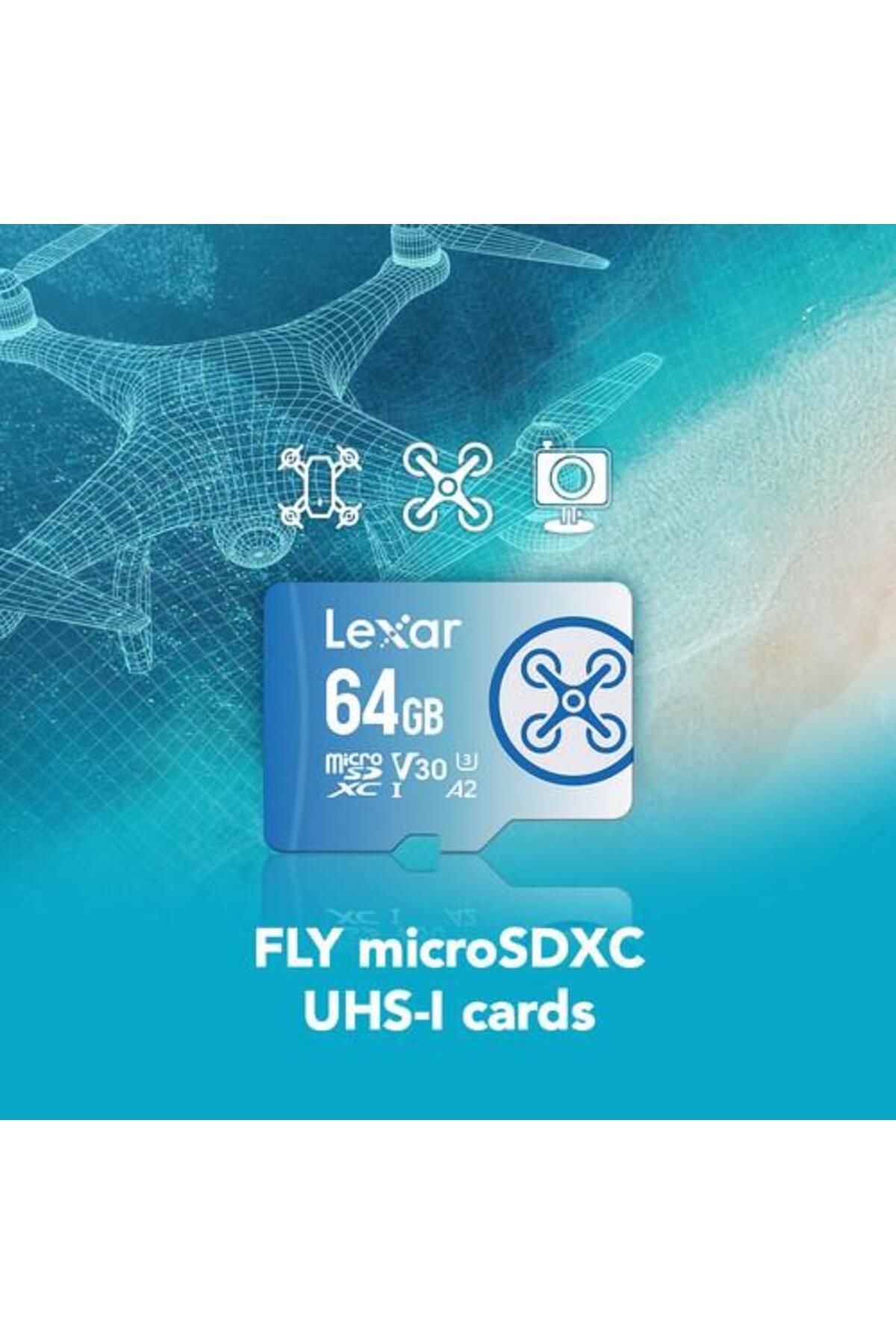 Fly 64GB Micro SD 160MB/60Mbs 4K V30 Hafıza Kartı