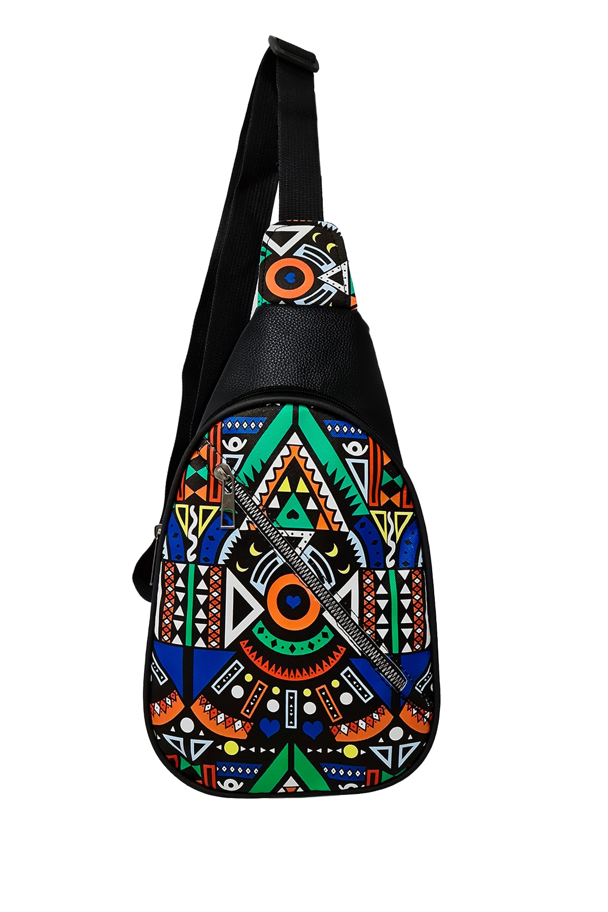 BAGAMOUR Iki Bölmeli Ayarlanabilir Çapraz Askılı Etnik Yeşil Kadın Bel Ve Omuz Çantası