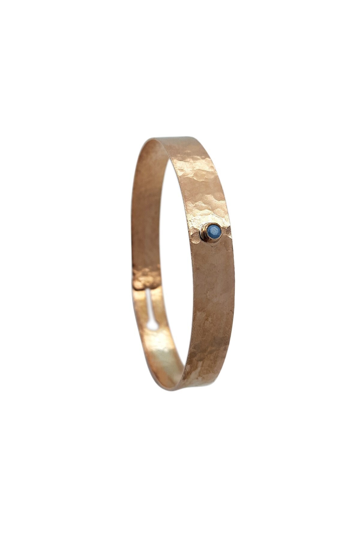 Estel Firuze Taşlı Rose Gümüş Dövme Bilezik