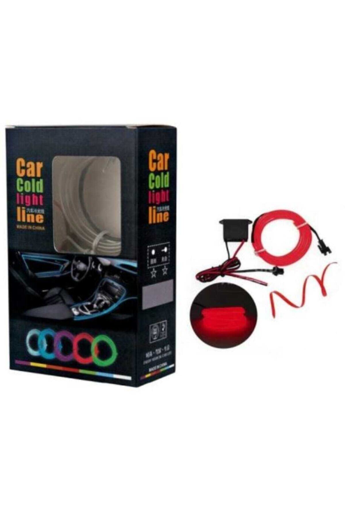 car cold light line 2 Metre Araç Içi Torpido Ip Neon Led Kırmızı