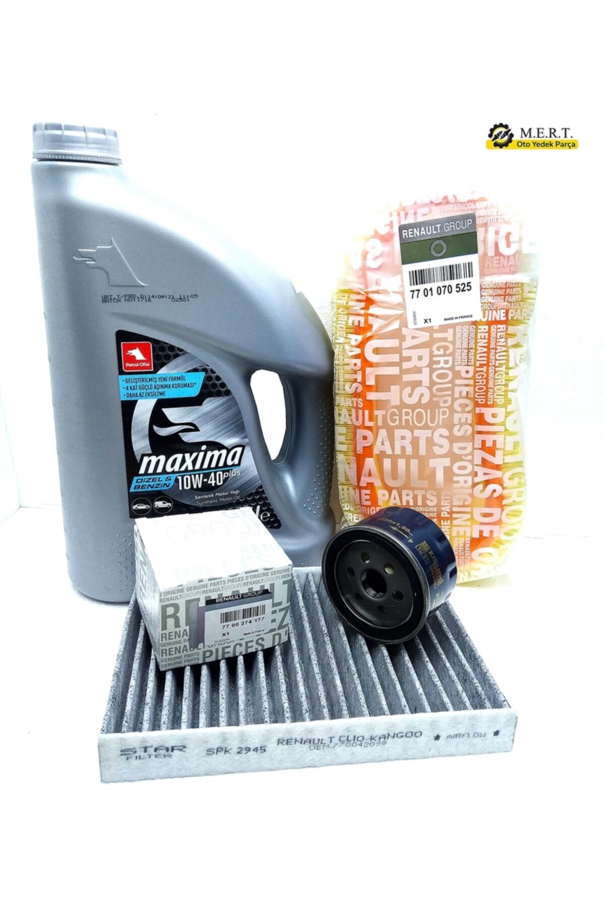 DELPHİ Renault Symbol 1.4 Benzinli Filtre Bakım Seti P.o. 10w40 Yağ