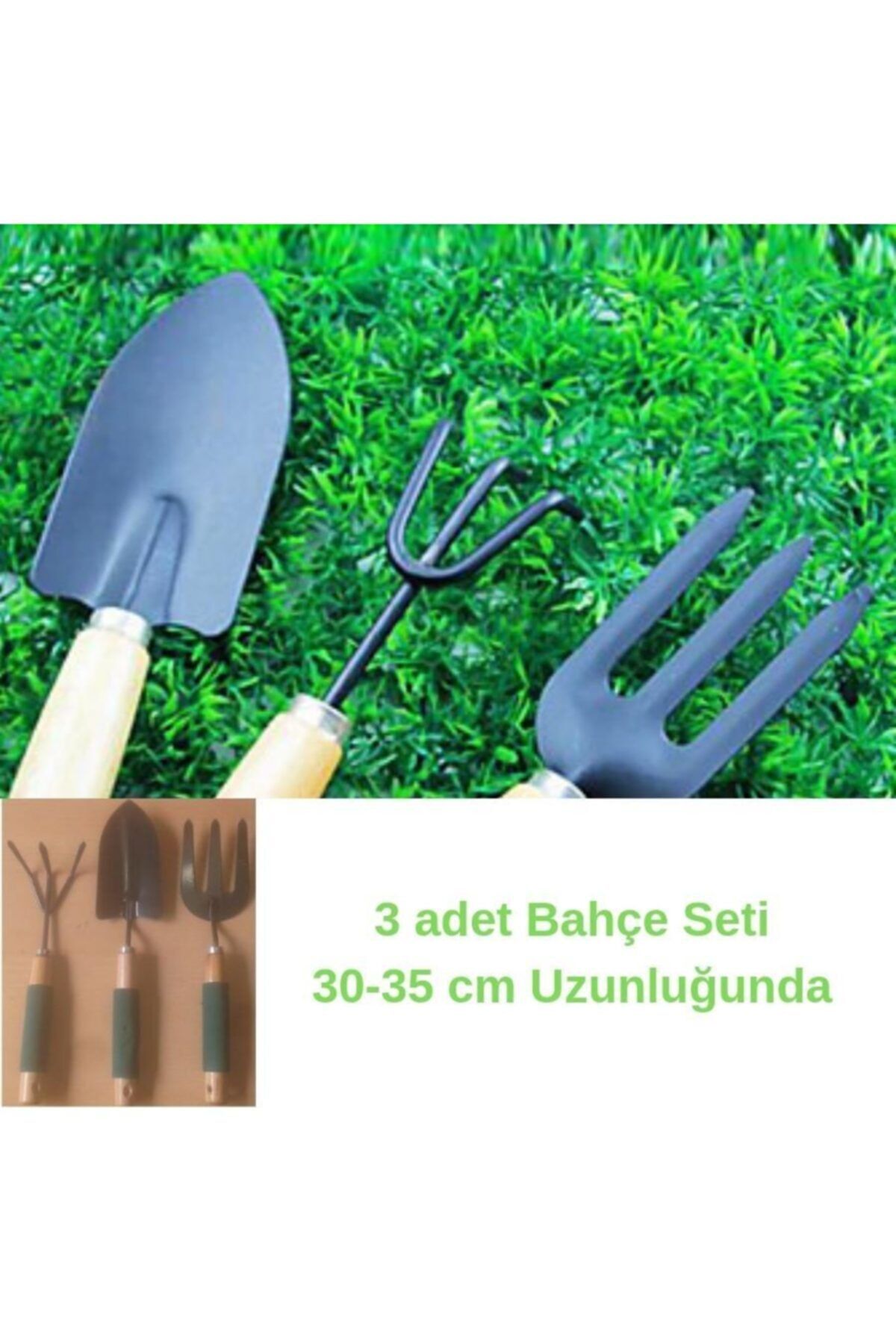 Webinay Home El Aletleri 3 Lü Set Metal Kürek Çapa Tırmık