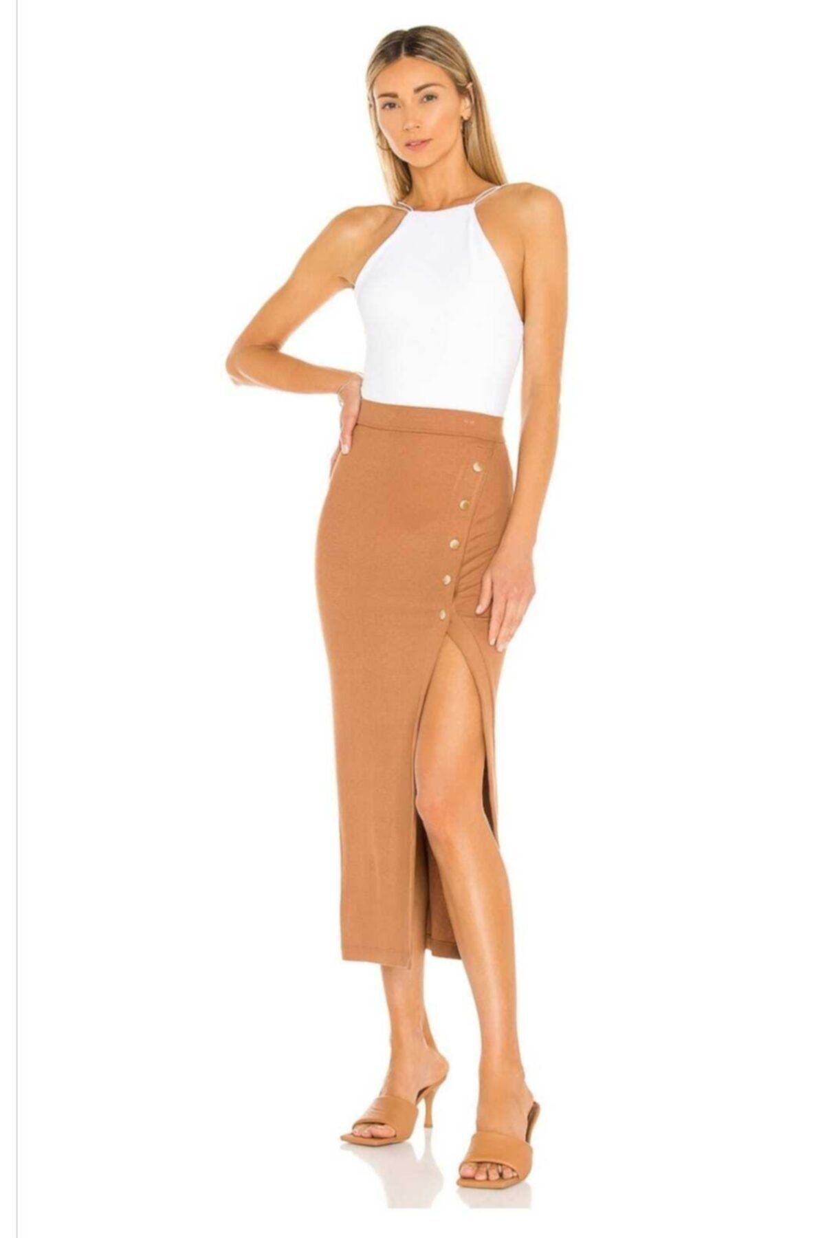 by eymen design Kadın Beyaz Sırt Dekolteli Bodysuit