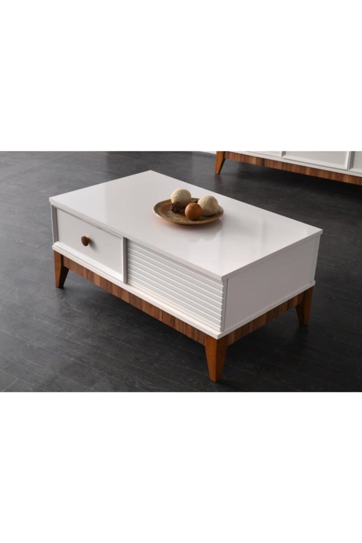 SİVAS GÖZDE MOBİLYA Damla Çekmeceli Orta Sehpa 60x100x44cm