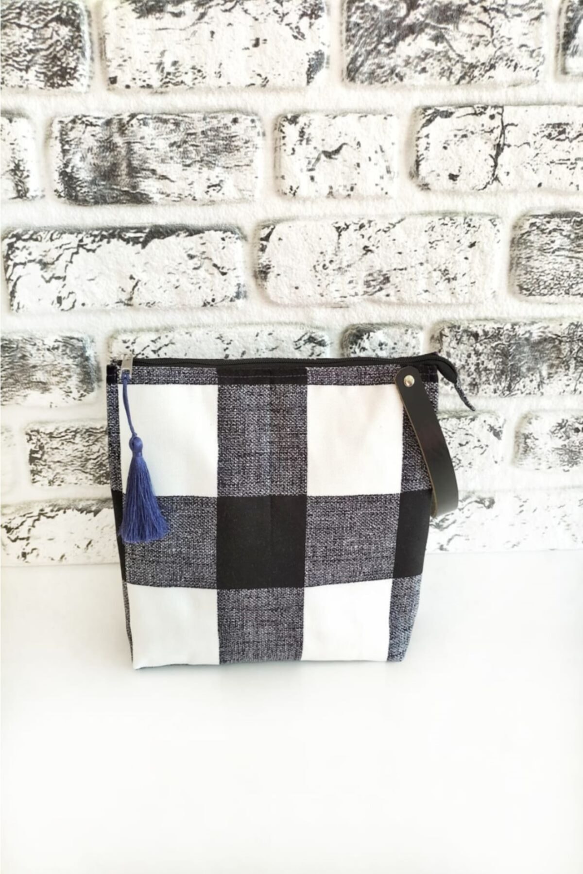 Farah Bag Kese Kağıdı Clutch Kareli