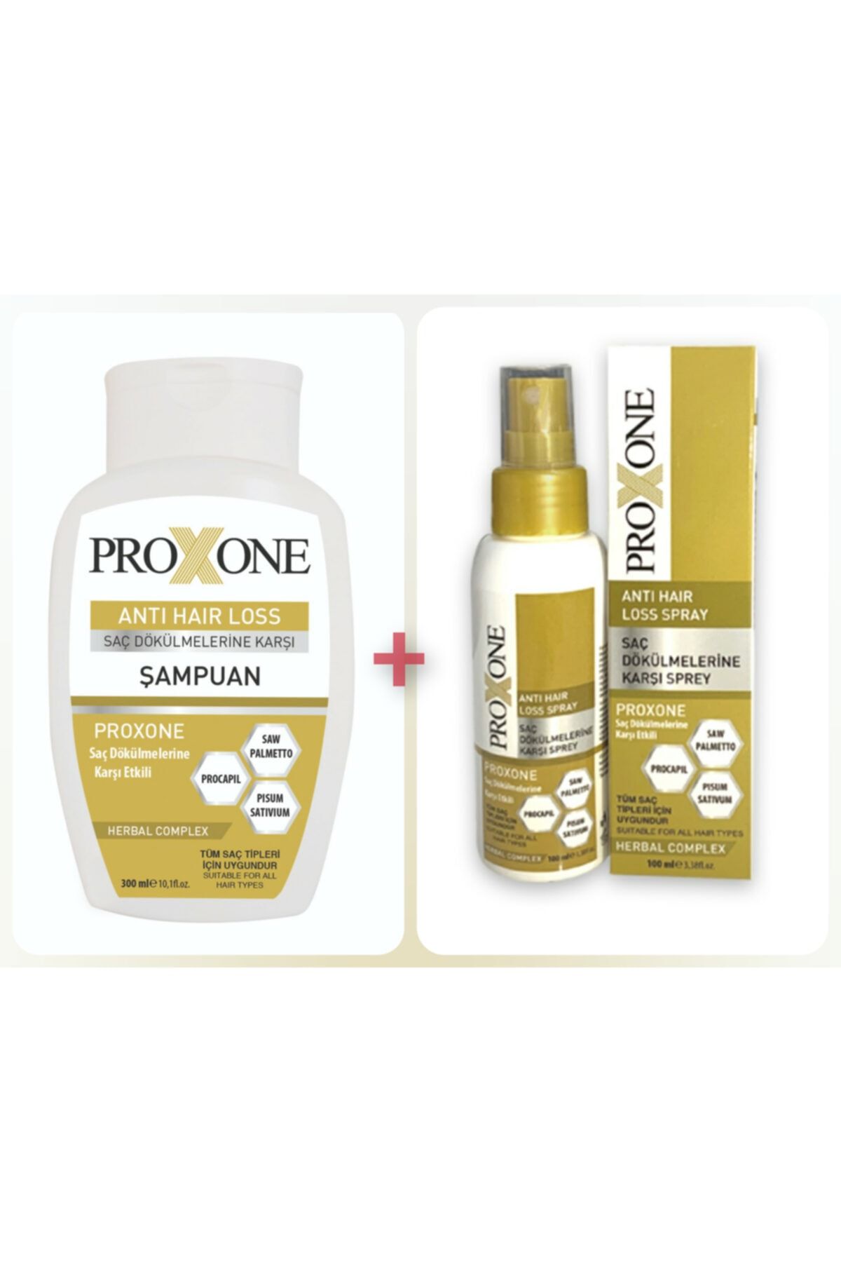 proXone Saç Dökülme Karşıtı Sprey 100 Ml Ve Dökülme Karşıtı Şampuan 300 Ml