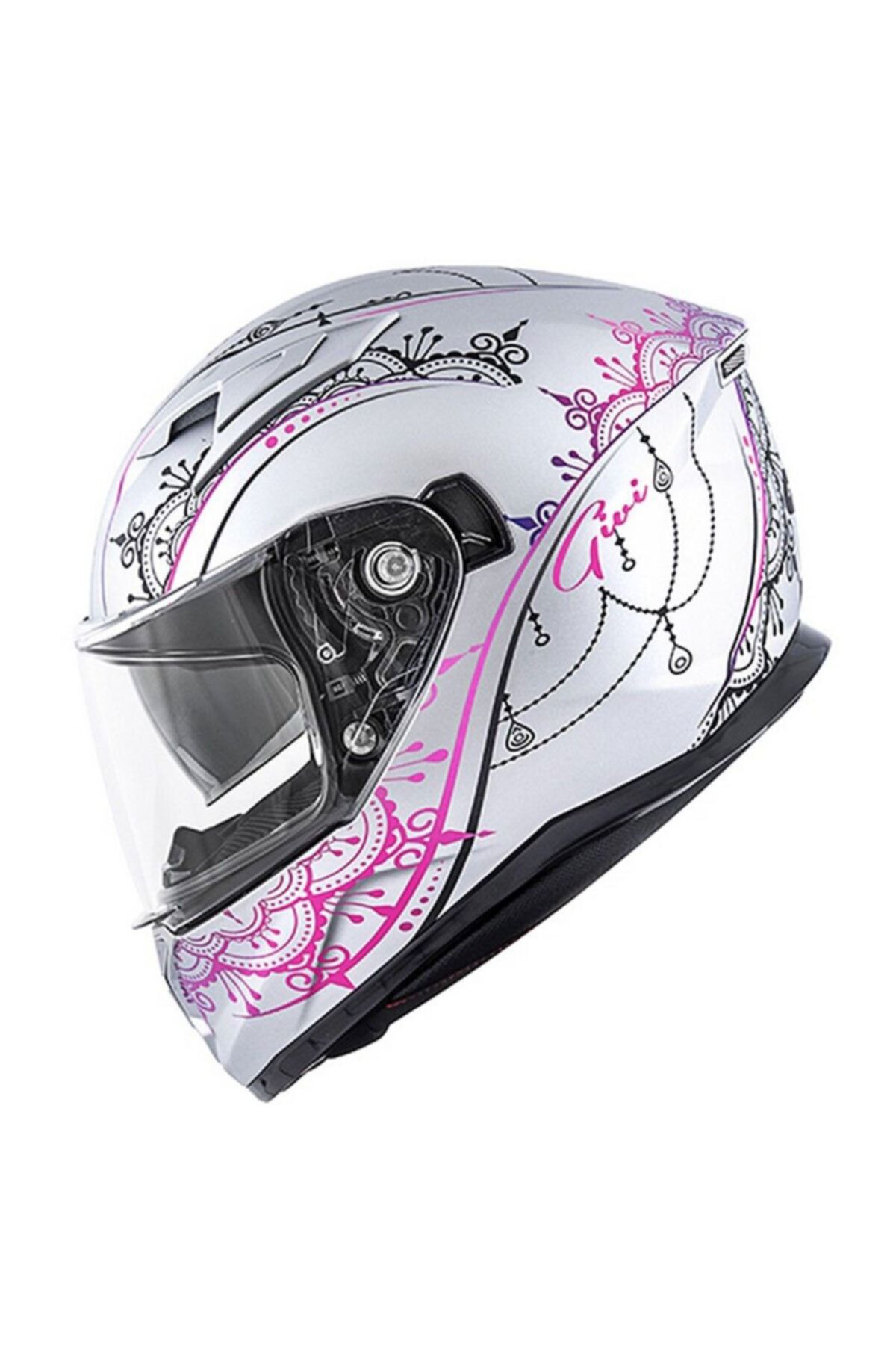 Givi Stoccarda Mendhı Mat Gri Pembe Kask
