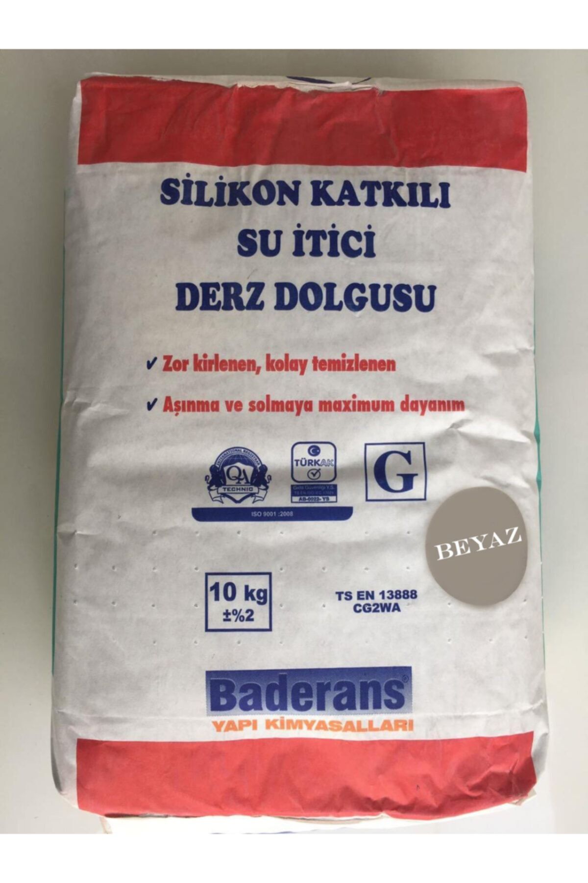 Baderans Silikon Katkılı Su Itici Derz Dolgusu Beyaz 10 Kg