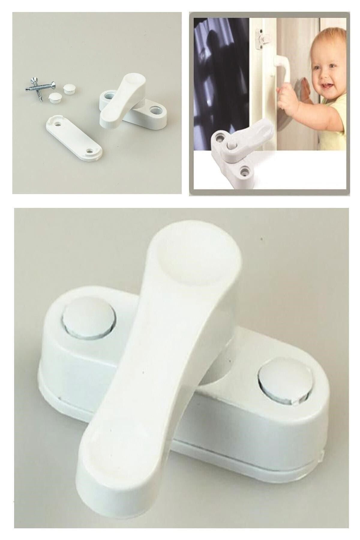 EzJet 5 Adet Pvc Pimapen Pencere Cam Balkon Kapısı Güvenli Emniyet Kilidi Hırsız Kilidi
