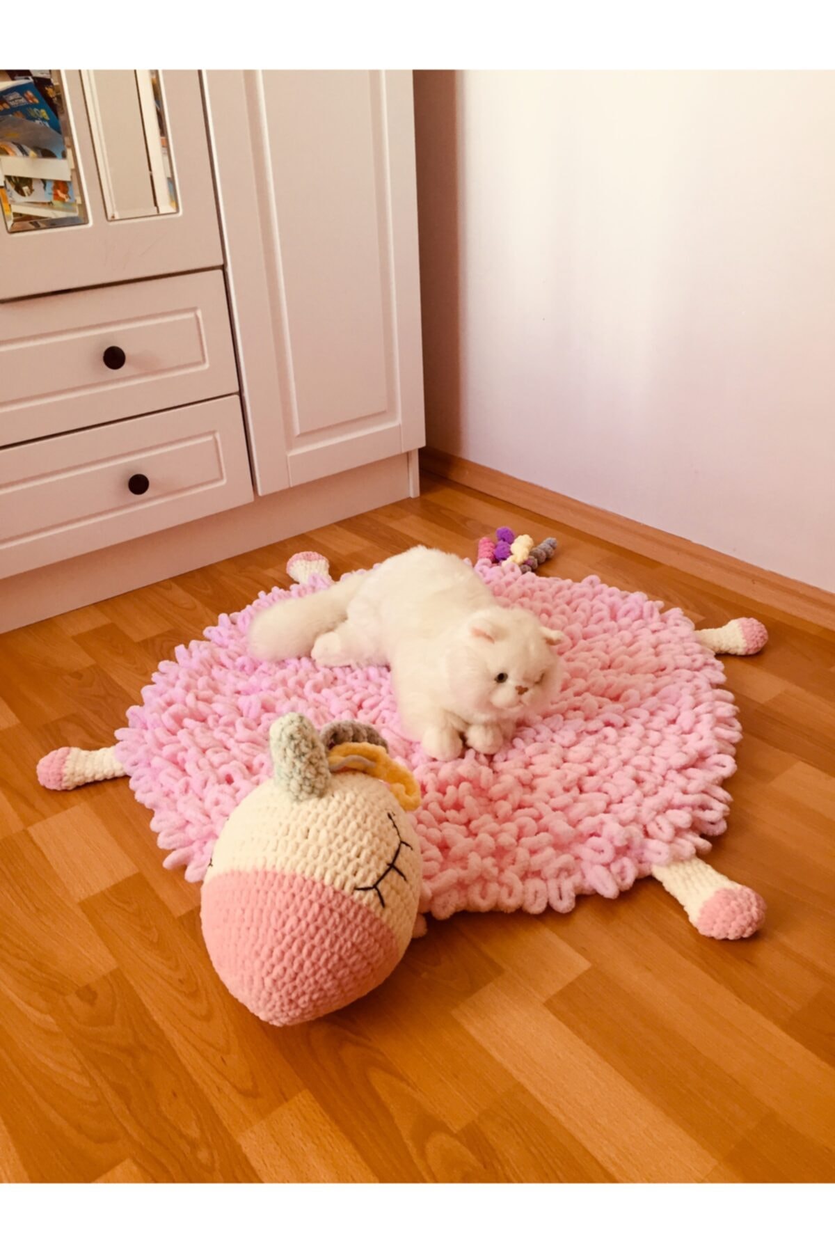 BY MİMİMU Amigurumi Unicorn Çocuk Odası Aktivite Halısı