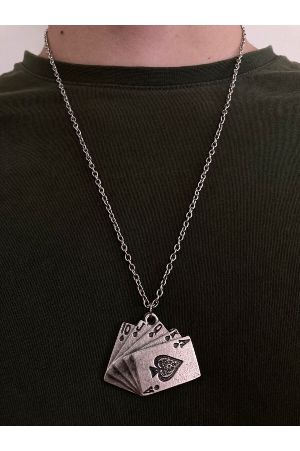 Saint laurent clearance playing cards necklace