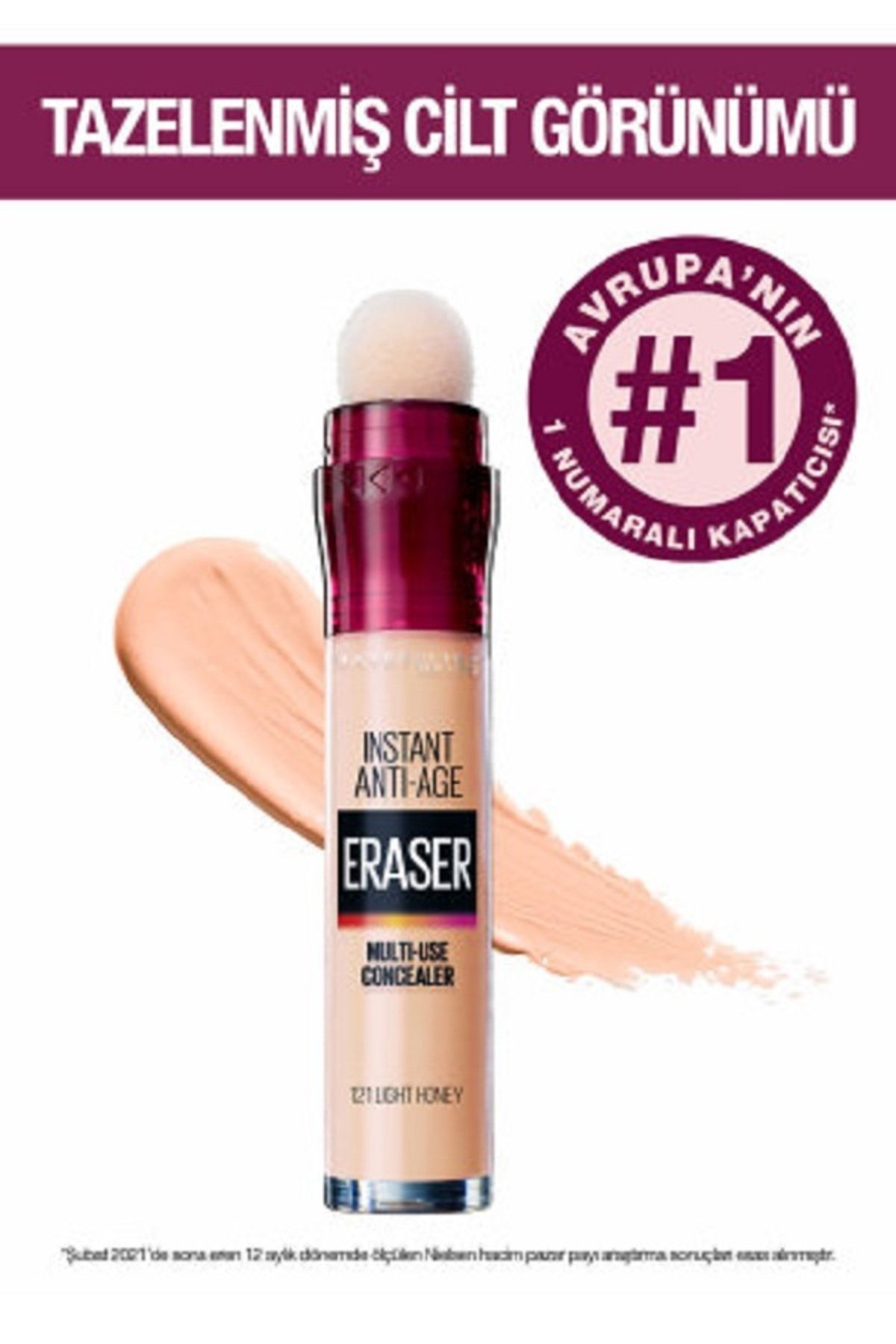 Maybelline New York Kapatıcı - Instant Age Eraser Concealer 121 Light Honey 3600531561291