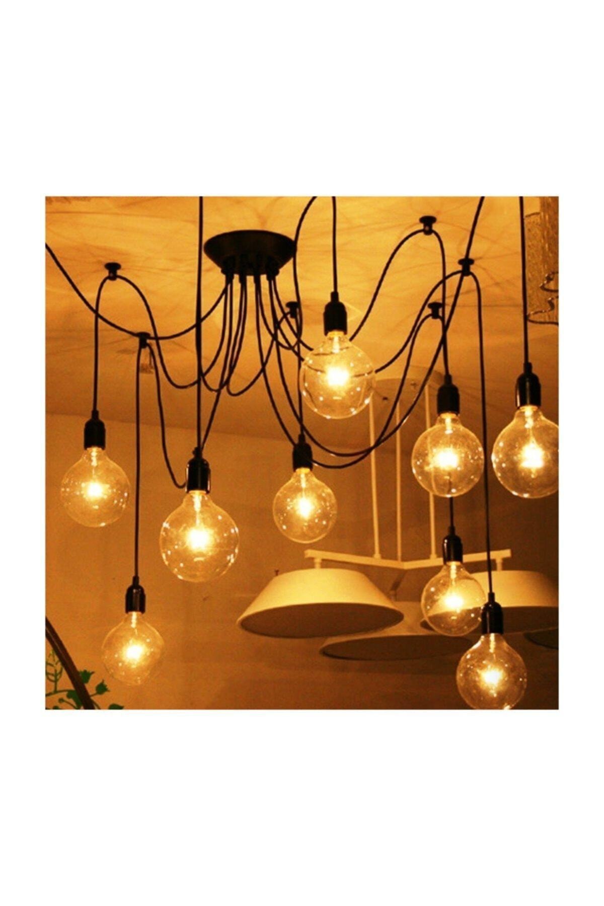 EDİSON G95 Flamanlı Rustik 6w Led Ampul 5'li Dekoratif Vintage Aydınlatma Amber Rengi