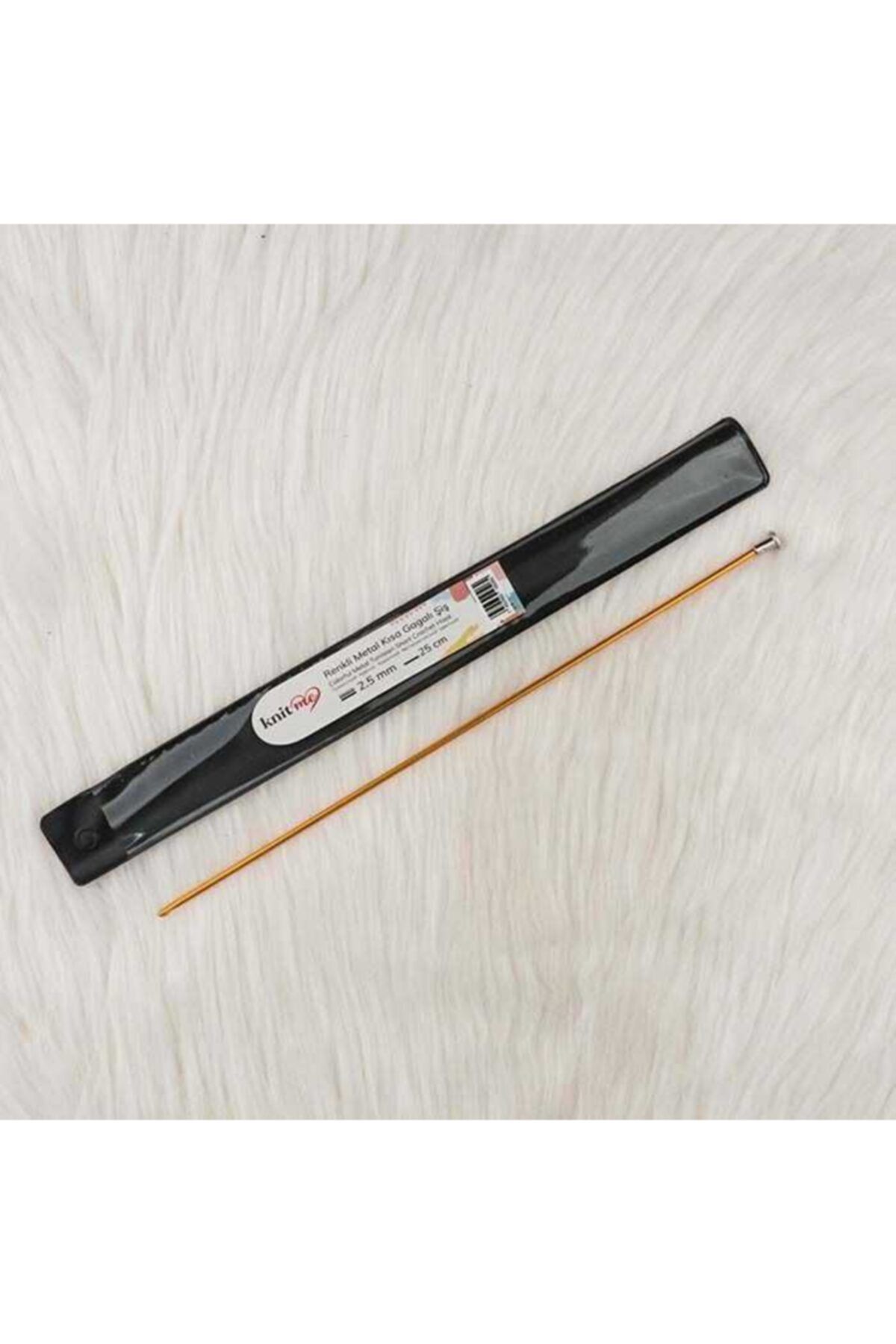 knitme Knit Me Renkli Metal Kısa Gagalı Örgü Şişi 25 Cm Asortı 3.00 Mm.