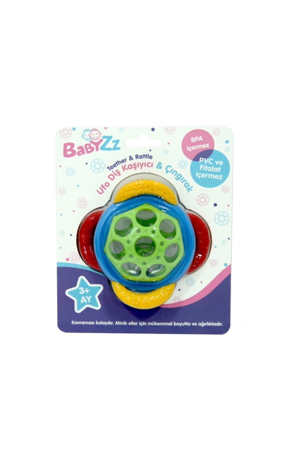 ENFAL OYUNCAK 30800 Babyzz Ufo Diş Kaşıyıcı-çıngırak / +3 Ay