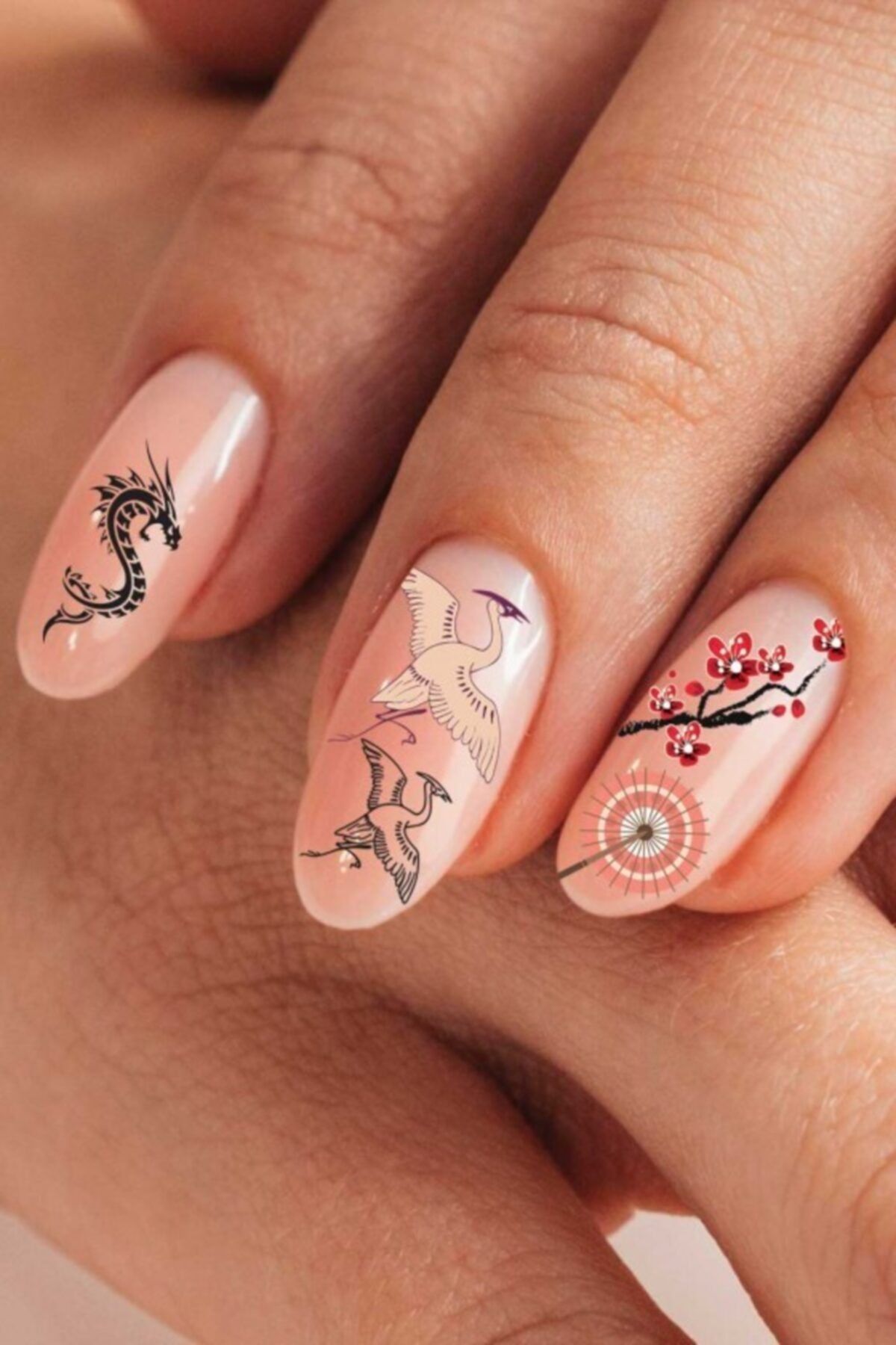 Artikel Japon Sembolik Şekiller Tırnak Dövmesi Tırnak Tattoo Nail Art  Tırnak Sticker