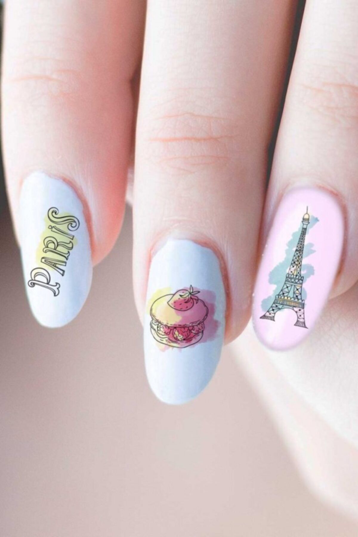Artikel Paris Tırnak Dövmesi Tırnak Tattoo, Nail Art Tırnak Sticker