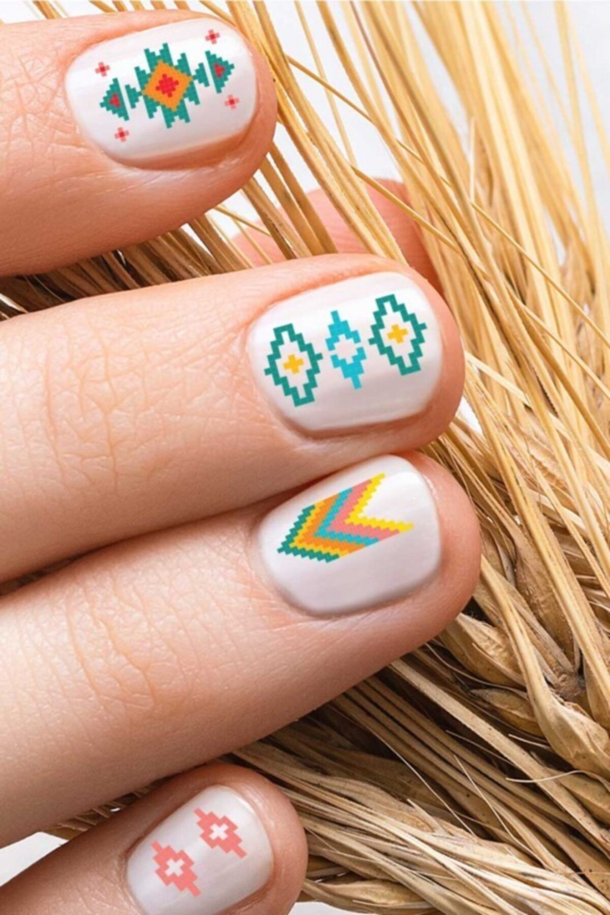 Artikel Etnik Desenler-1 Tırnak Dövmesi, Tırnak Tattoo, Nail Art, Tırnak Sticker