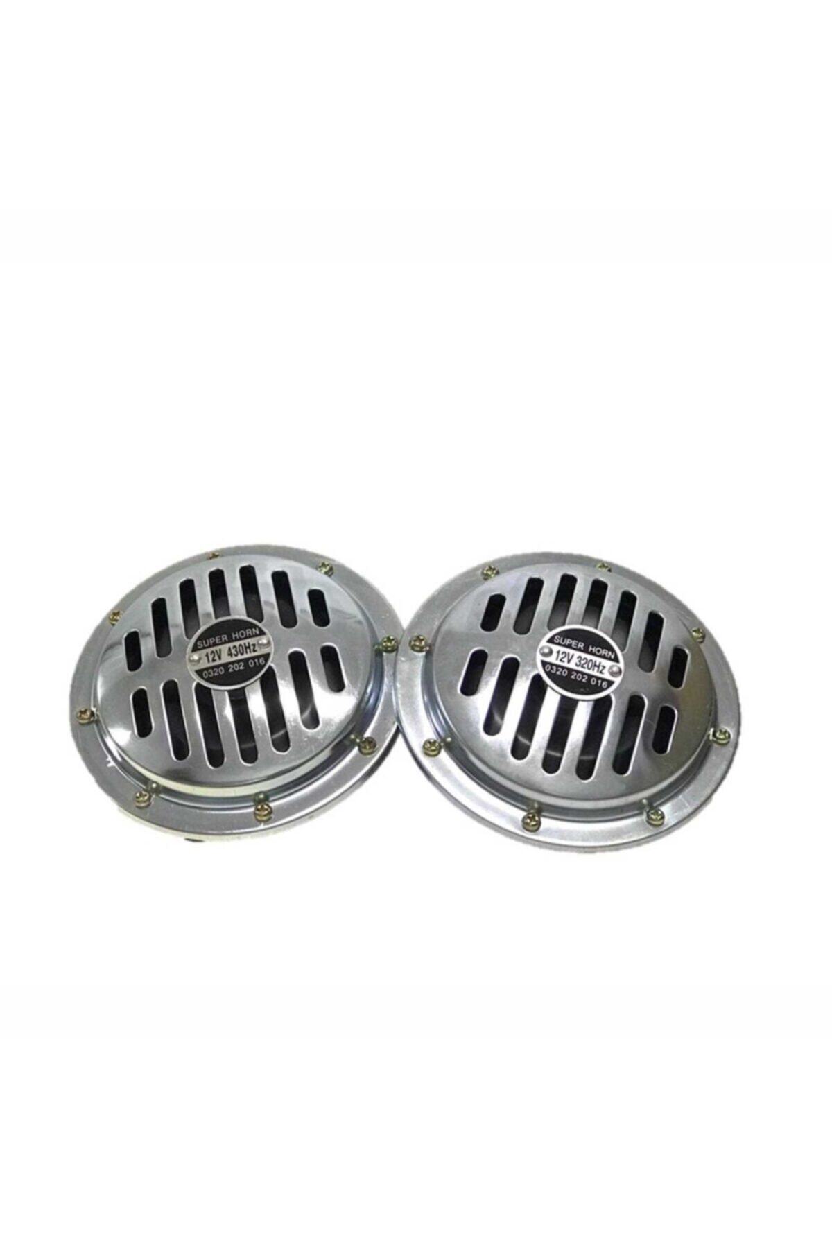 Carub Süpertone Korna 12v Krom Küçük Kafa(13cm) Ince-kalın