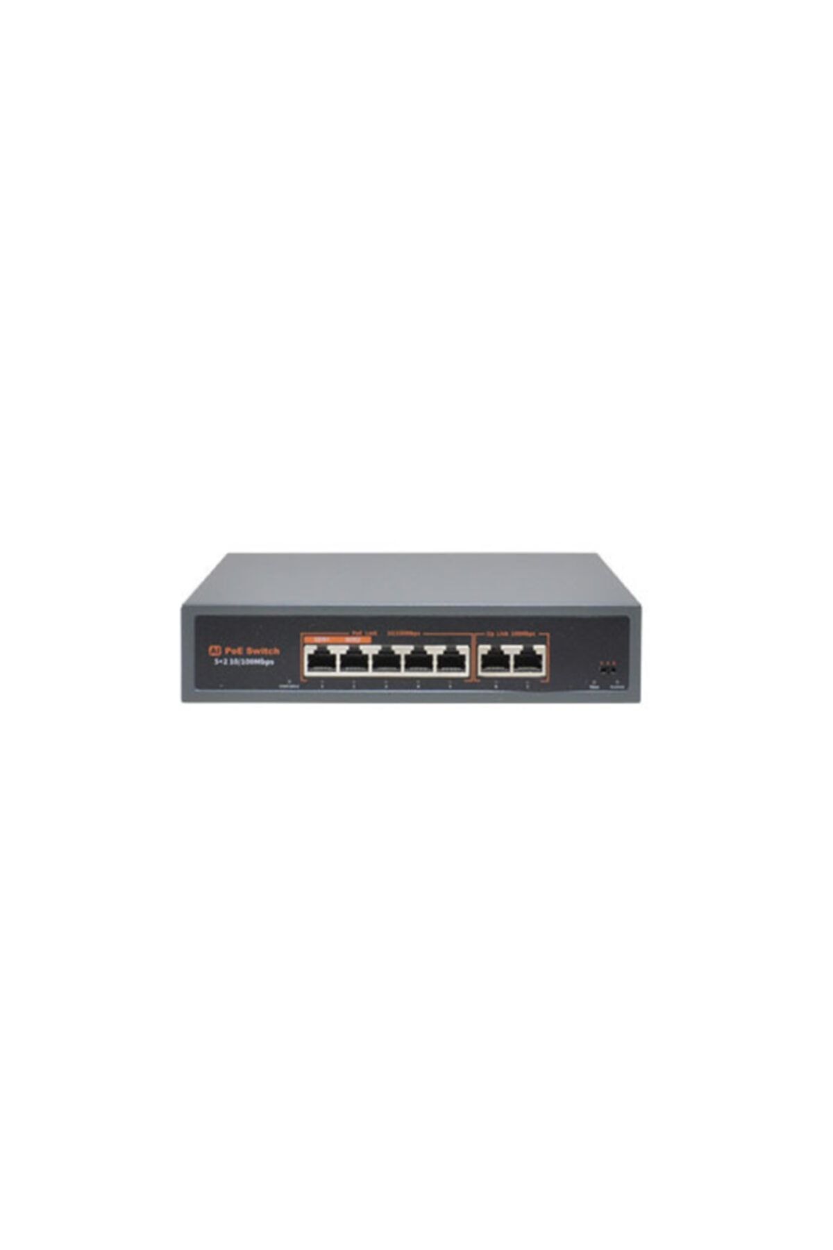 SPY Asqom Swıtch Sp-0778plde 5 Port Poe + 2 Port Uplink 78w 250m Dahili Power Aktif Eco Poe Switch