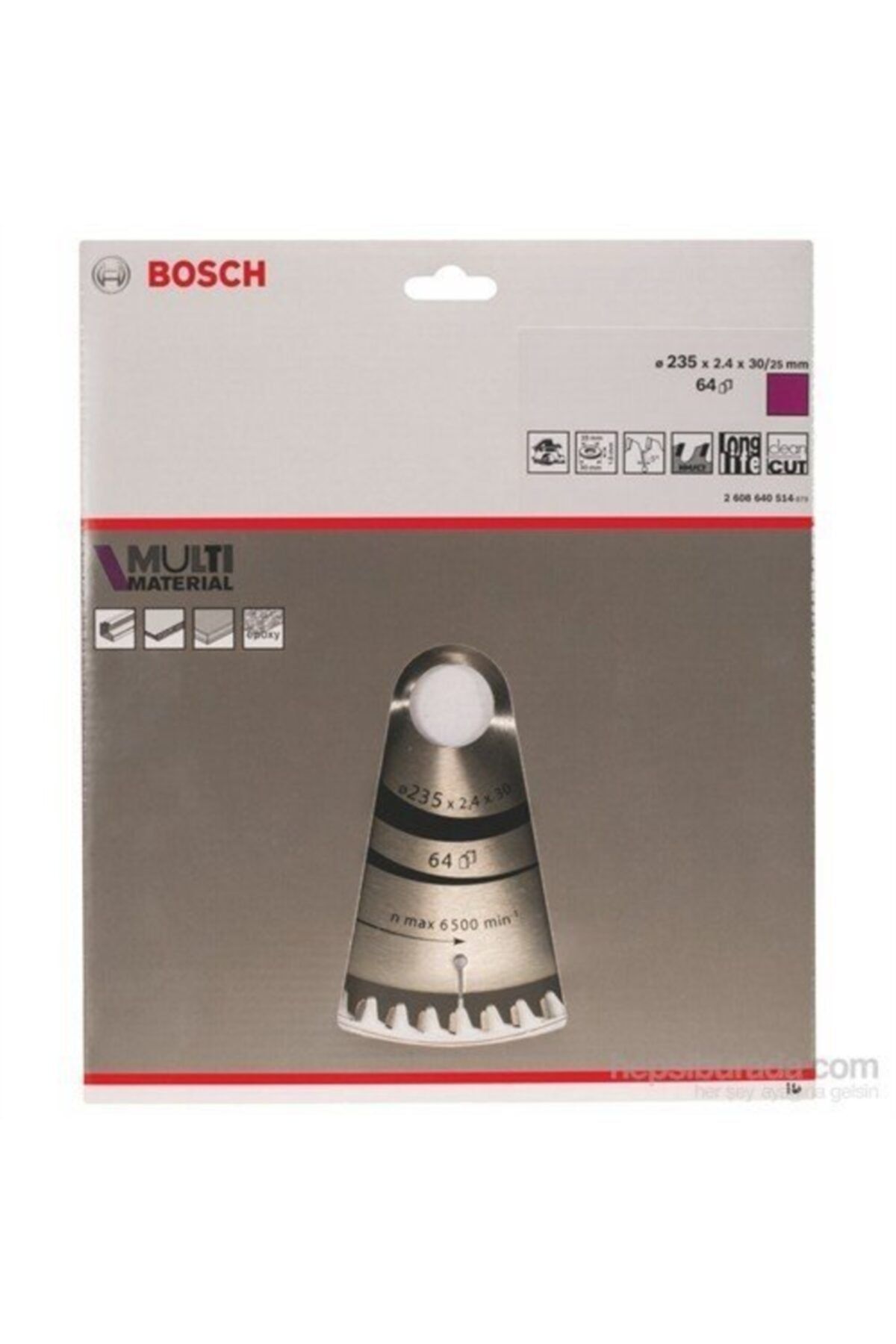 Bosch Multimaterial 235x2,4x30/25 mm 64 Diş Testere