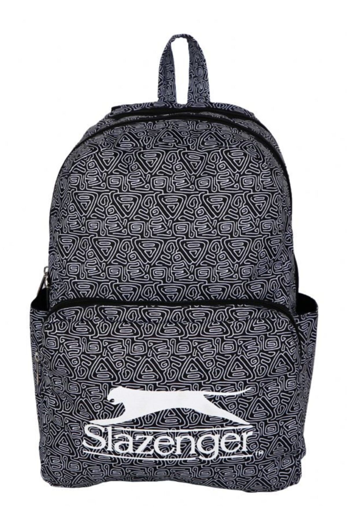 Slazenger Siyah/beyaz Desenli Kolej Sırt Çantası 21115 - Okul Çantası