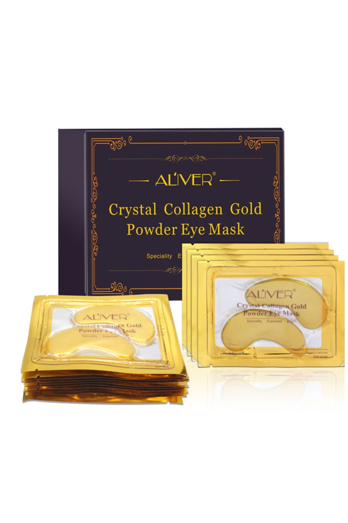 ALİVER Göz Altı Yamaları, 24k Altın Yaşlanma Karşıtı Göz Altı Maskesi (10 Pcs/box)