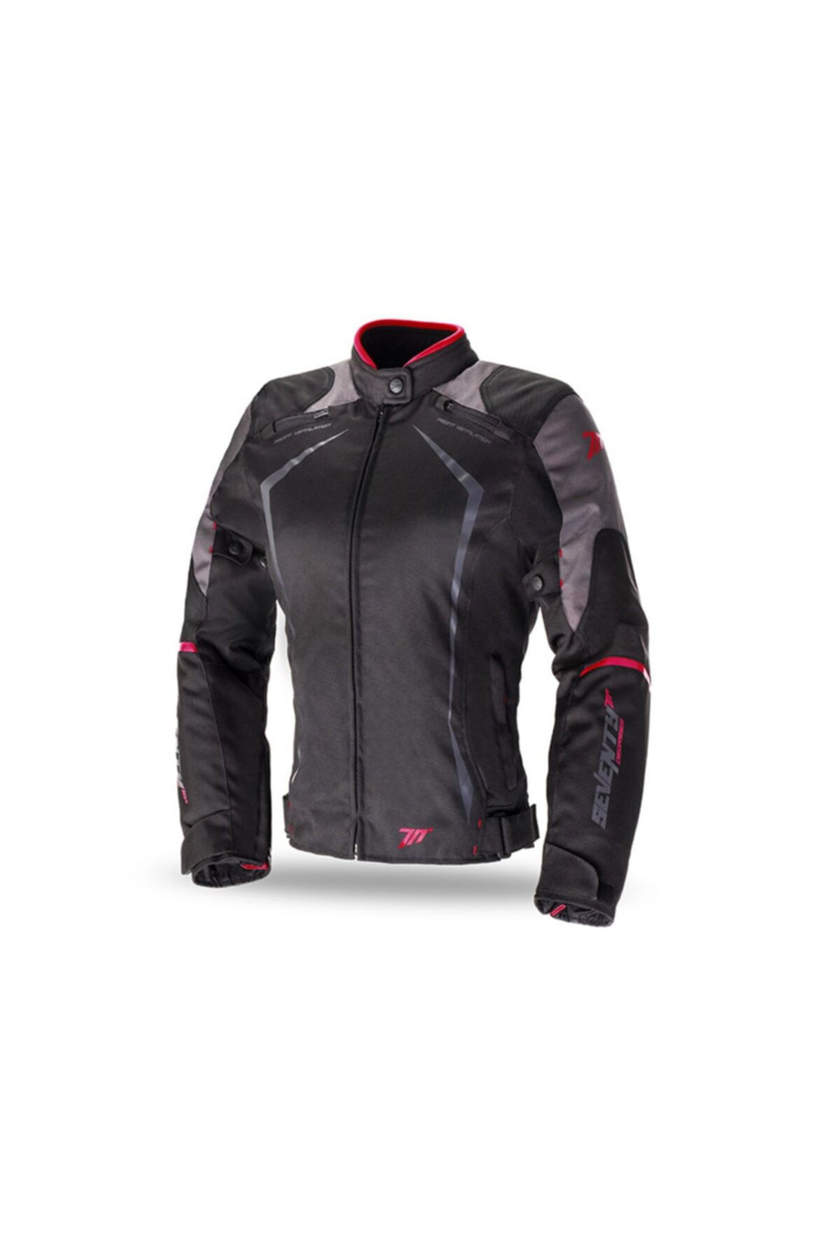 Seventy Degrees Jr49 Racing Kadın Kışlık Siyah Kırmızı Ceket