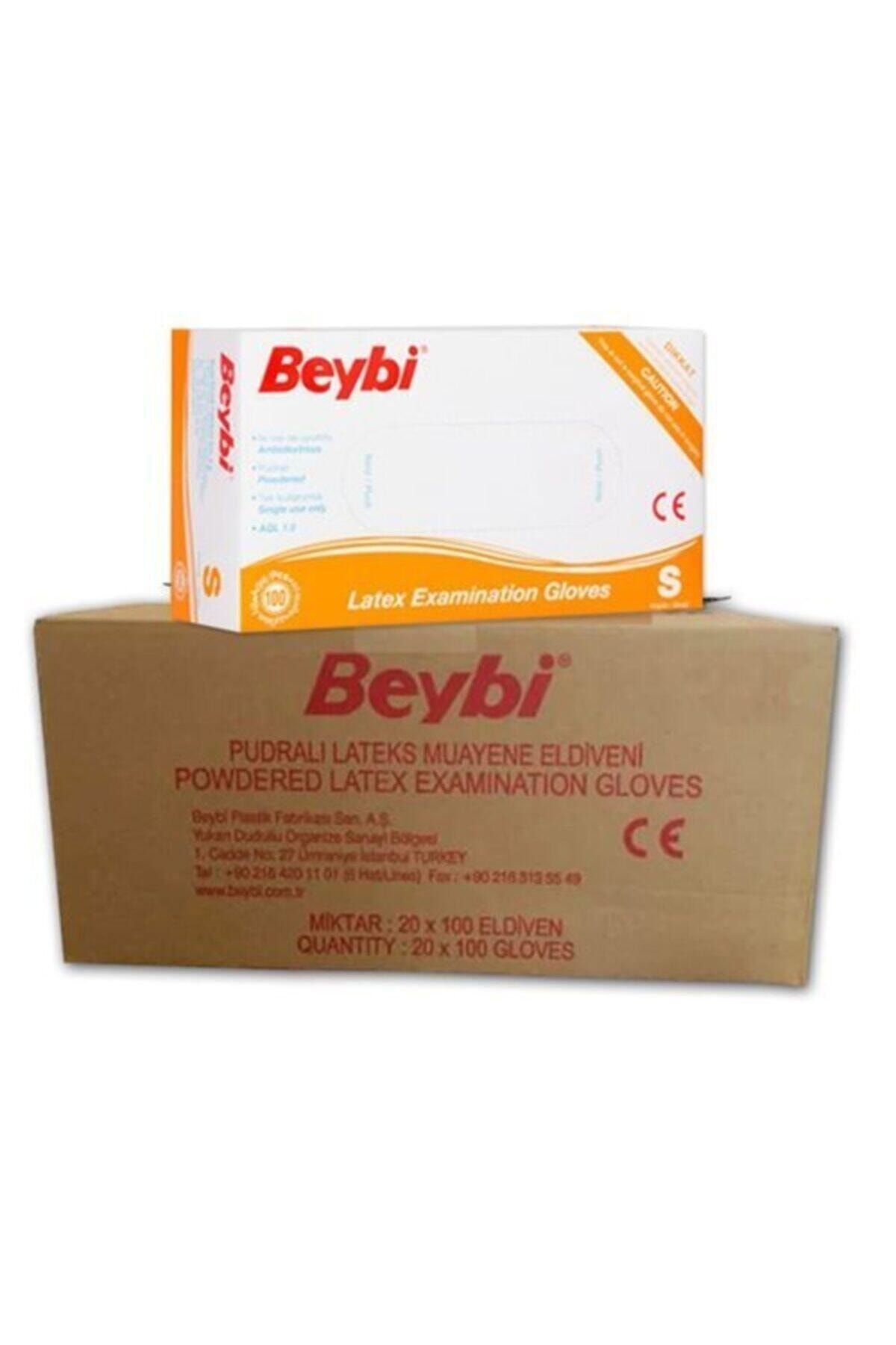 Beybi Lateks Pudralı Muayene Eldiveni 20 X 100 Adet Small Eldivenx