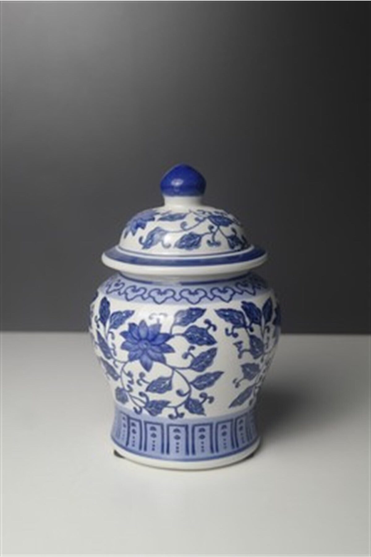 Joy Home Blue Blanc Mini Minyatür Seramik Küp 17 Cm