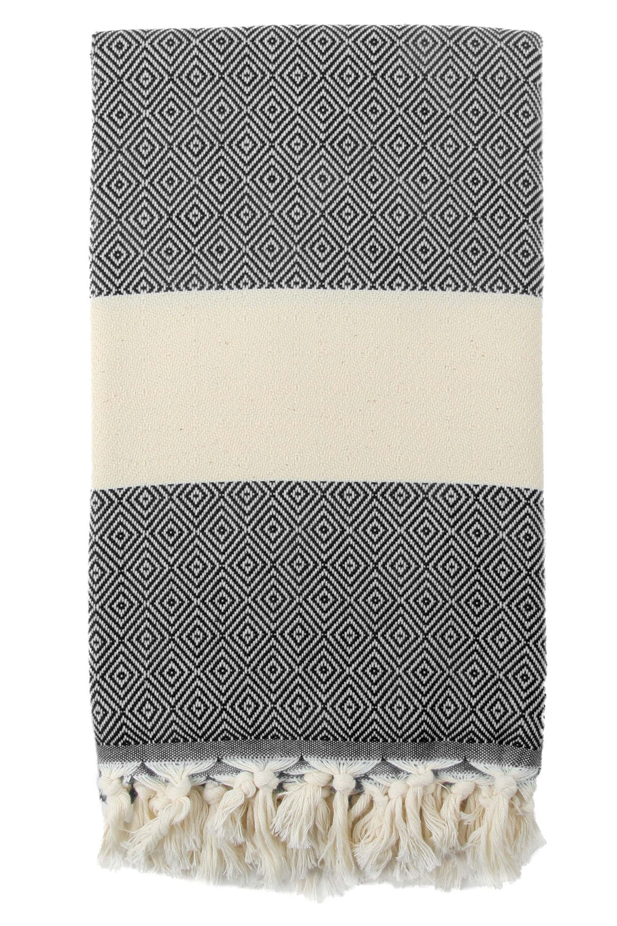 Fringe Home Siyah Elmas Peştemal, Plaj Havlusu