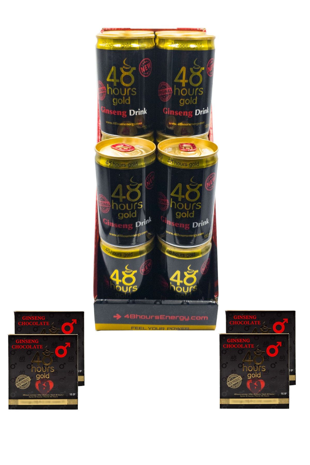 48 hours 16 Adet 150 Ml- 4 Adet Ginseng Çikolata