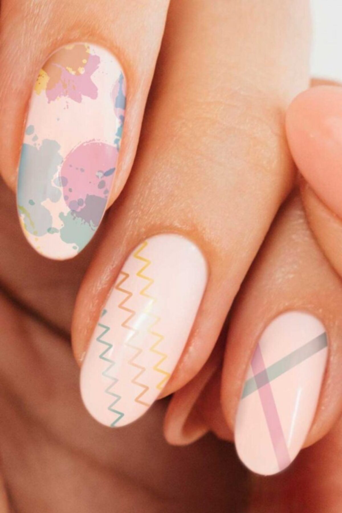 Artikel Soft Renkli Çizgi Tırnak Dövmesi,tırnak Tattoo,nail Art ,tırnak Sticker