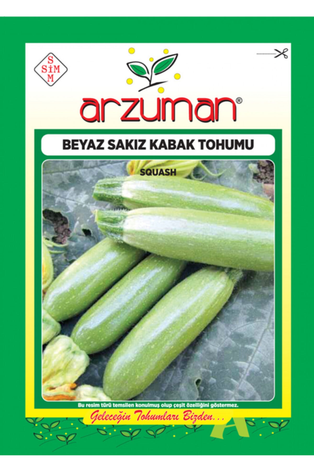 GüçlüTedarik Beyaz Sakız Kabak 30 Tohum 10 Gr