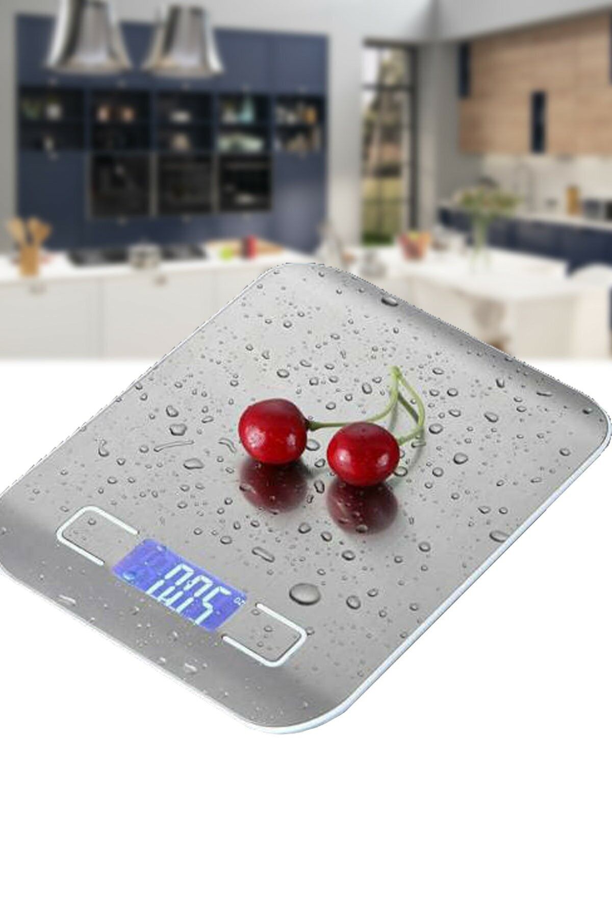 Amasra 5 Kg Mutfak Tartısı Lcd Ekranlı Dijital Hasas Terazisi Pilli Gri