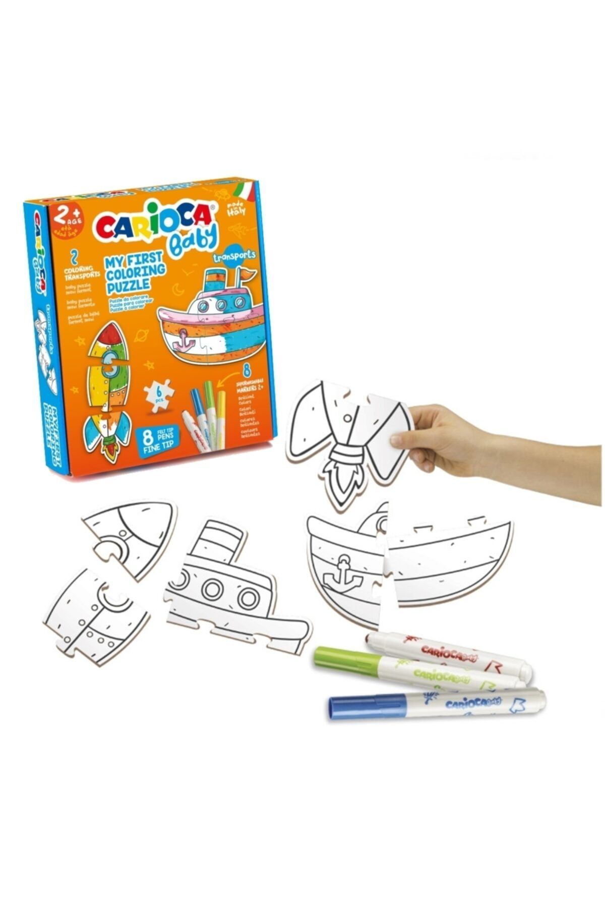 CARIOCA Boyanabilir Taşıtlar Bebek Puzzle