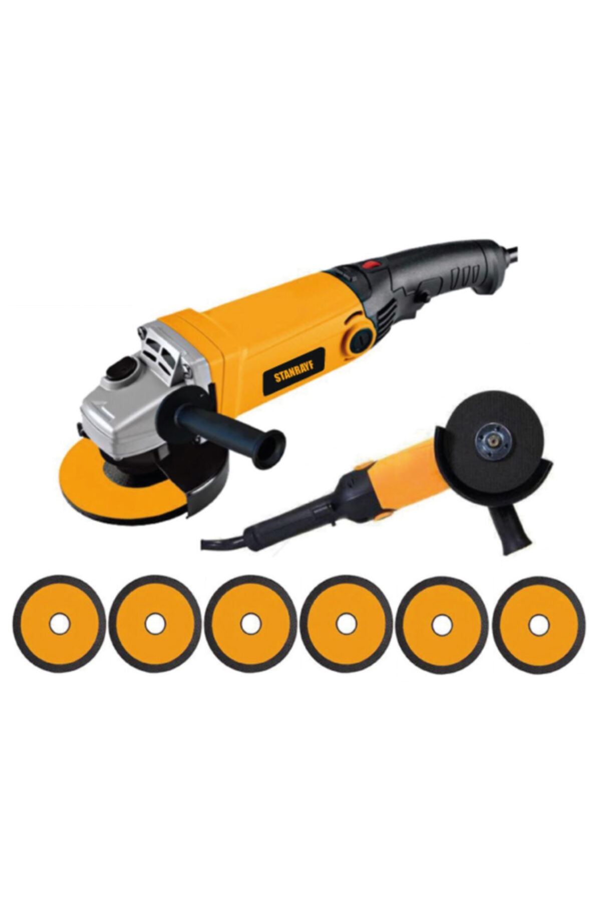 stanrayf Germany 2800w 115-125mm Devir Ayarlı Professonel Taşlama Makinası 6adt Kesme Diski