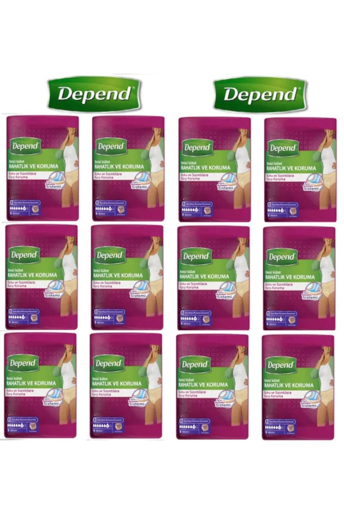 Depend Kadın Büyük Boy Emici Külot Hasta Bezi Large Beden 108 Ad