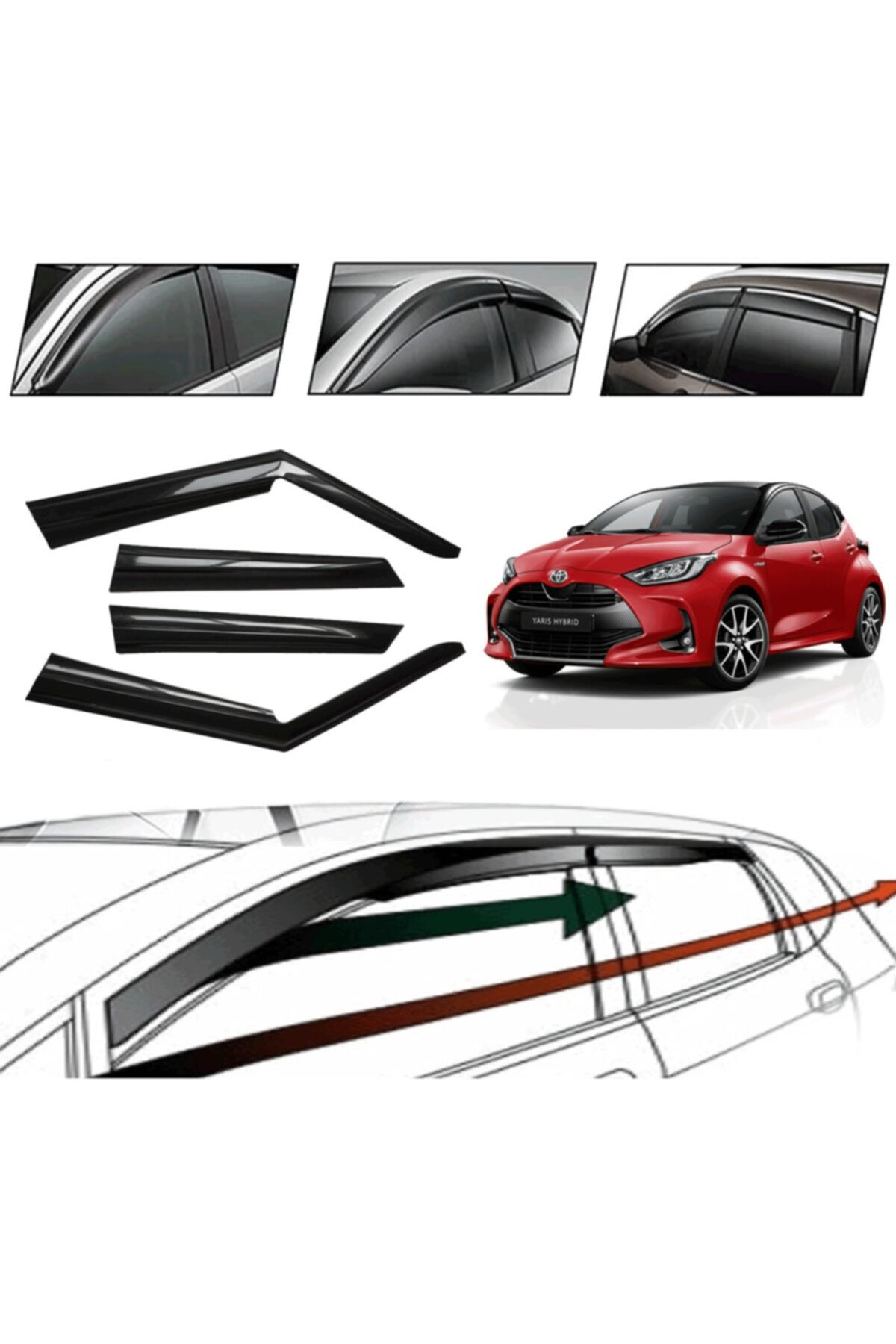 OtoLine Toyota Aurıs 2008 Cam Rüzgarlığı 4 Lü