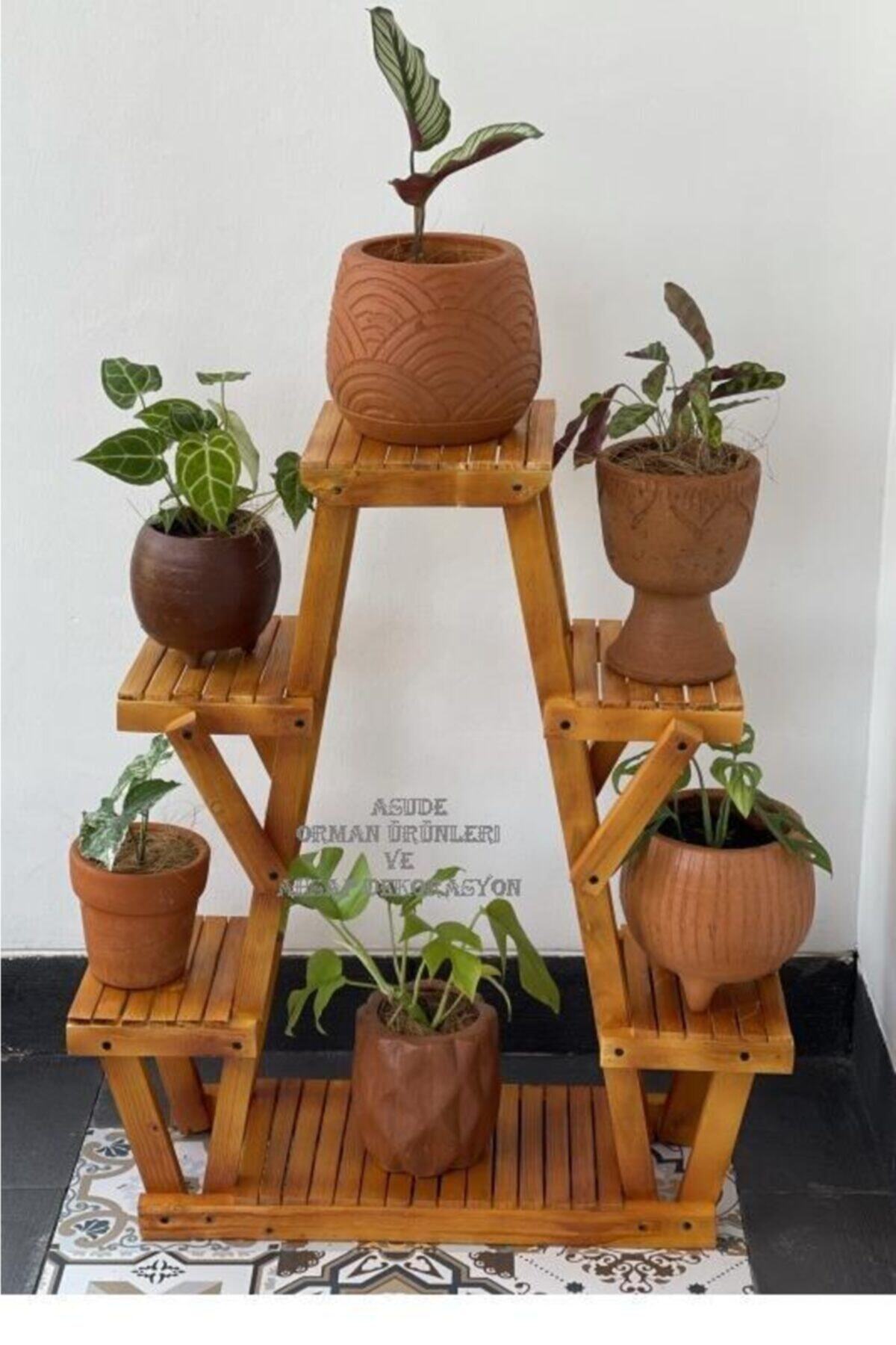 ASUDE Adonita Ahşap Saksılık (FARKLI RENKLEİ MEVCUT)